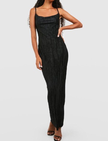 
						Rochie lunga Boohoo, negru