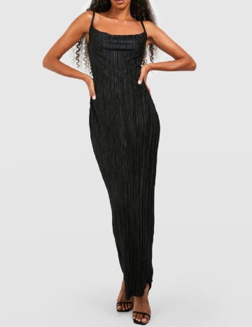 Rochie lunga Boohoo, negru