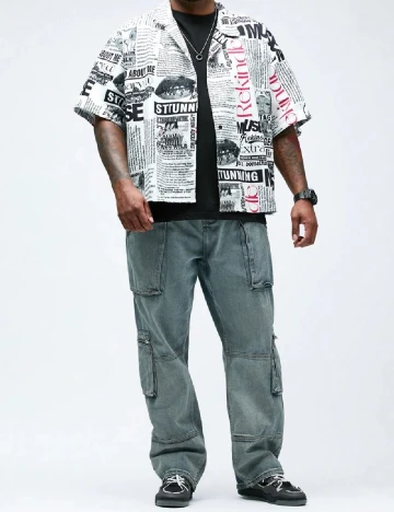 Camasa SHEIN Plus Size Men, mix culori Mix culori