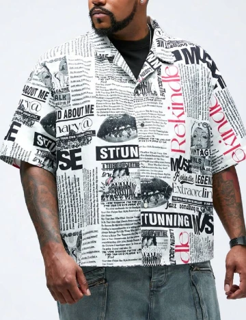 Camasa SHEIN Plus Size Men, mix culori Mix culori