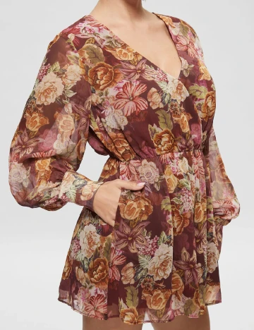 Salopeta Guess, floral Floral print