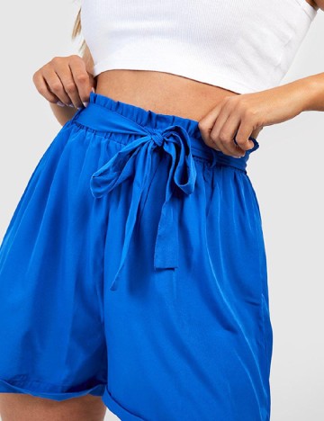 Pantaloni scurti Boohoo Plus Size, albastru