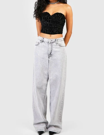 Top Boohoo, negru