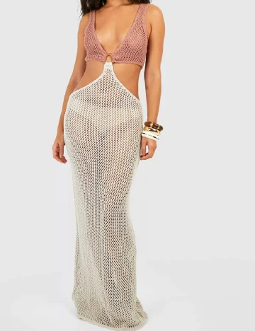 Rochie de plaja Boohoo, crem Crem