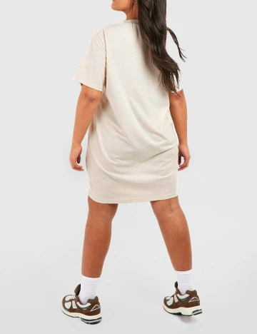 Rochie scurta Boohoo Plus Size, bej Crem