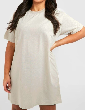 Rochie scurta Boohoo Plus Size, bej Crem