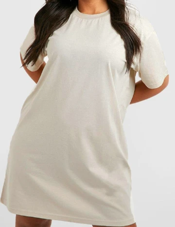 Rochie scurta Boohoo Plus Size, bej Crem