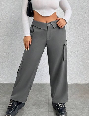 
						Pantaloni SHEIN CURVE, gri inchis