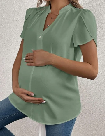 Bluza SHEIN Maternity, verde