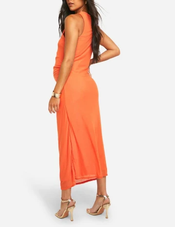 Rochie lunga Boohoo maternity, portocaliu