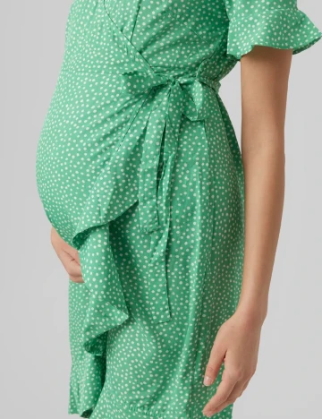 Rochie scurta Vero Moda Maternity, verde Verde