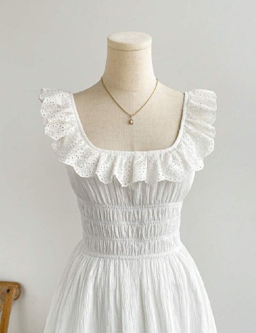 Rochie medie SHEIN, alb