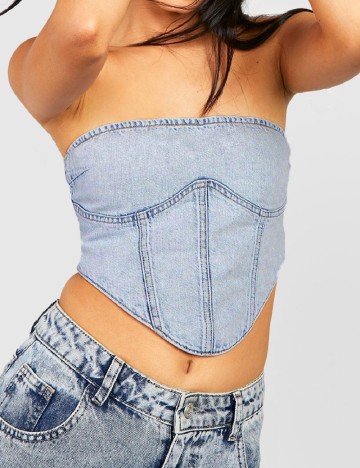 
						Top Boohoo, albastru