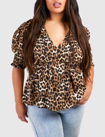 
						Bluza Boohoo Plus Size, animal print
