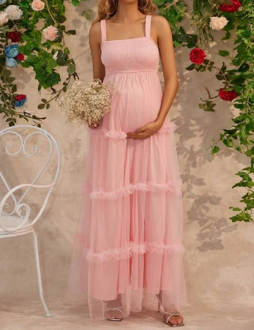 Rochie lunga SHEIN, roz Roz