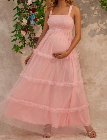 Rochie lunga SHEIN, roz Roz