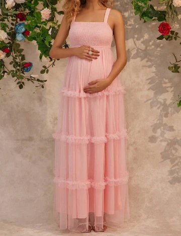 Rochie lunga SHEIN, roz Roz