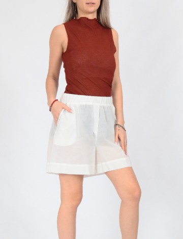 Pantaloni scurti Only, alb