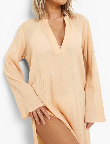Rochie de plaja Boohoo, crem