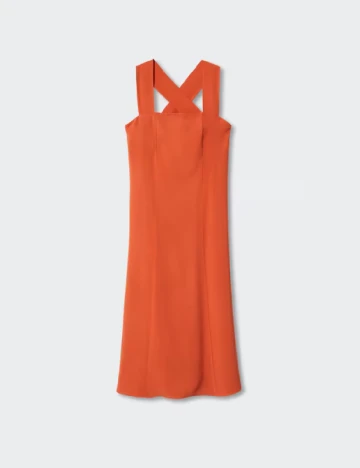 Rochie lunga Mango, portocaliu Portocaliu