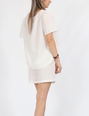 Fusta pantalon Vero Moda, alb