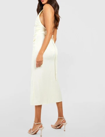 Rochie medie Boohoo, ecru