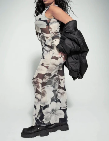 Rochie lunga Boohoo, floral
