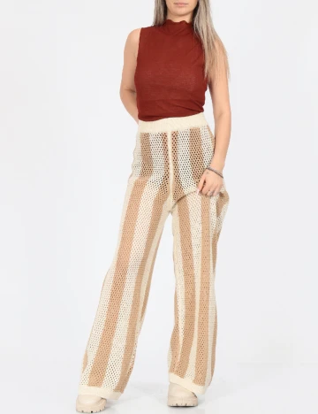 Pantaloni Noisy May, crem