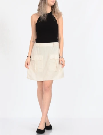 Fusta Vero Moda, crem