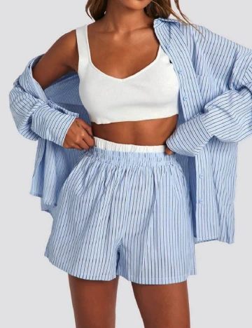 Pantaloni scurti Boohoo, albastru Albastru