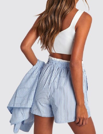 Pantaloni scurti Boohoo, albastru