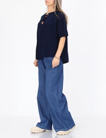 Bluza Jacqueline de Yong, albastru Albastru