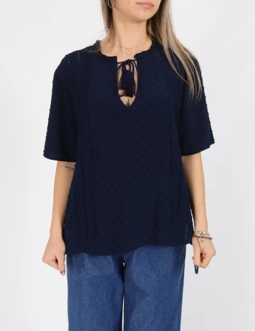 Bluza Jacqueline de Yong, albastru Albastru