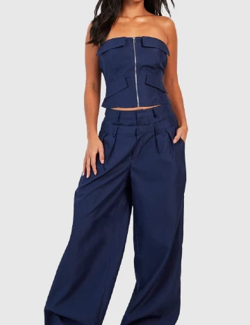 Top Boohoo, bleumarin