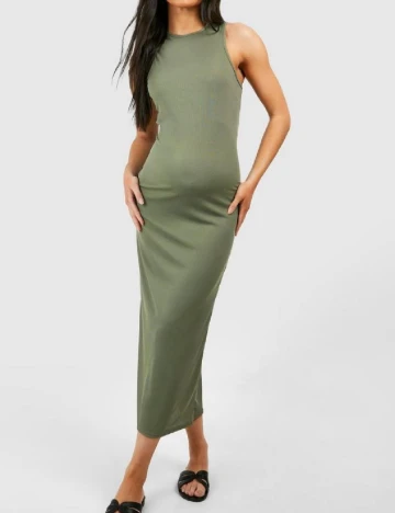 Rochie lunga Boohoo maternity, verde