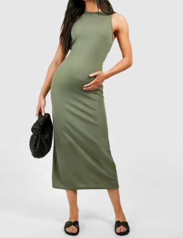 Rochie lunga Boohoo maternity, verde