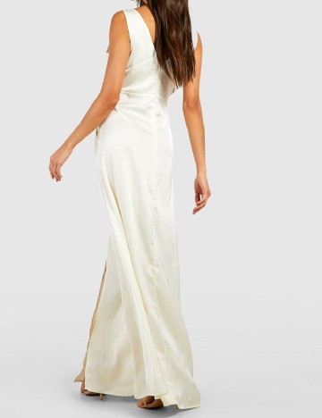 Rochie lunga Boohoo, ecru