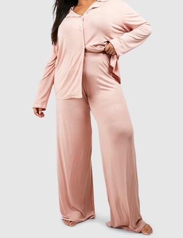 
						Pantaloni de pijama Boohoo Plus Size, roz