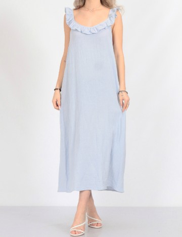 Rochie medie Pieces, albastru