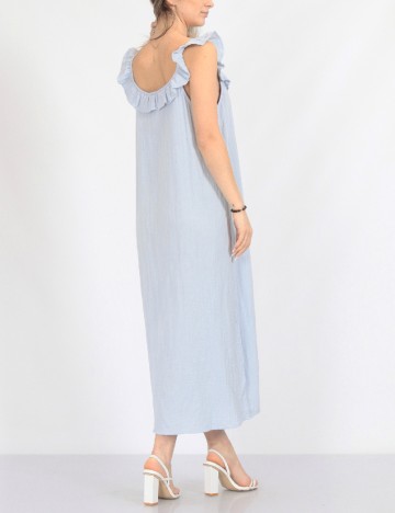Rochie medie Pieces, albastru
