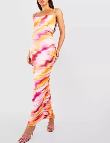 Rochie lunga Boohoo, mix culori Mix culori