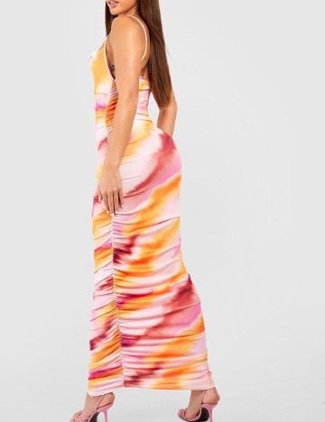 Rochie lunga Boohoo, mix culori