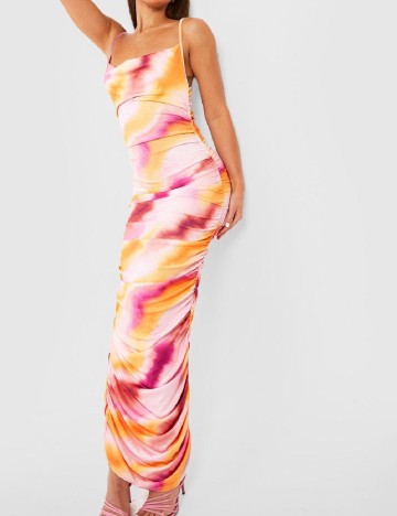 Rochie lunga Boohoo, mix culori