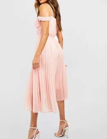 Rochie medie Boohoo, roz