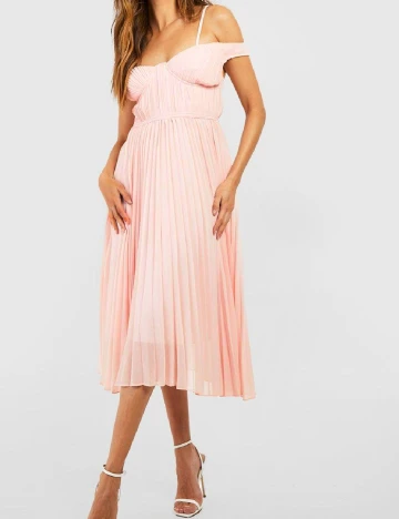 Rochie medie Boohoo, roz