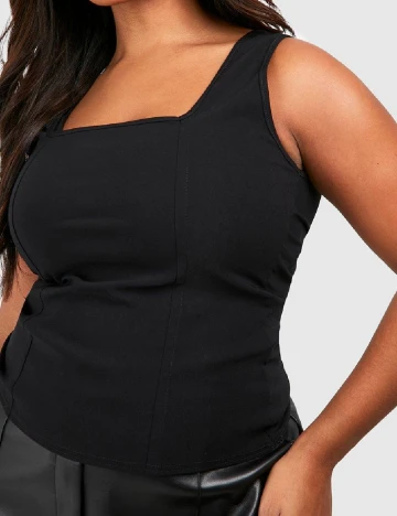 Maiou Boohoo Plus Size, negru