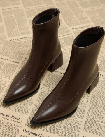 Botine SHEIN, maro