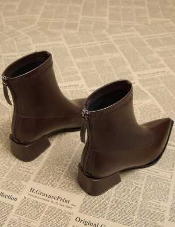Botine SHEIN, maro