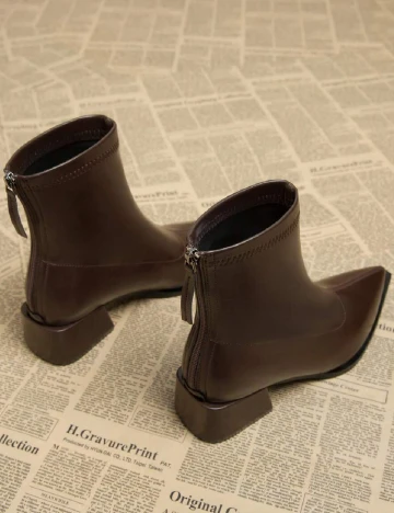 Botine SHEIN, maro