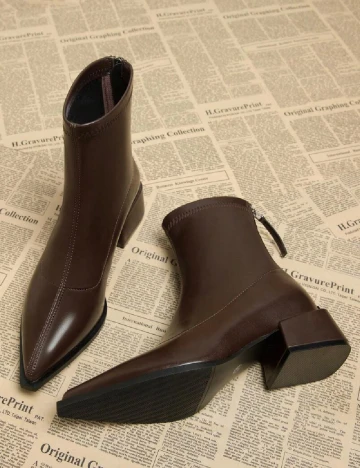 Botine SHEIN, maro